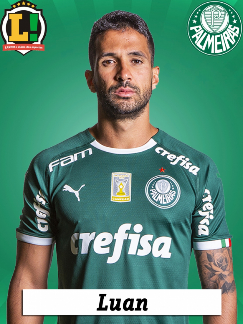 Luan - 7,0 - Foi um gigante na zaga do Palmeiras, com precisão nos cortes e na cobertura dos companheiros de sistema defensivo. Além disso, iniciou a jogada do segundo gol. No ataque, desperdiçou uma chance clara de gol.