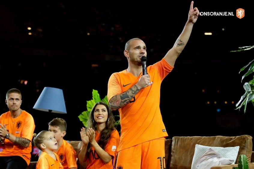 África do Sul 2010 - Sneijder - Esta edição contou com mais artilheiros, todos com cinco gols cada. Além do holandês, o espanhol David Villa, o alemão Thomas Müller e o uruguaio Diego Forlán também estufaram as redes em cinco oportunidades.  