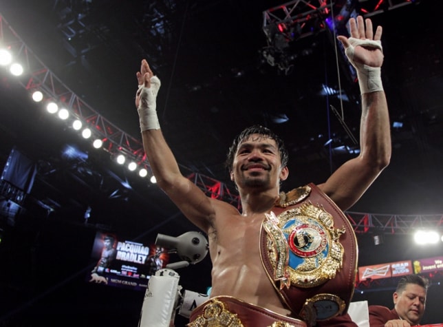 22º) Manny Pacquiao – Esporte: boxe – 750 milhões de dólares (aproximadamente R$ 3,74 bilhões)