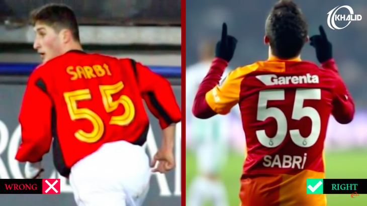 Gafes em camisas de jogadores: Sabi virou Sarbi.
