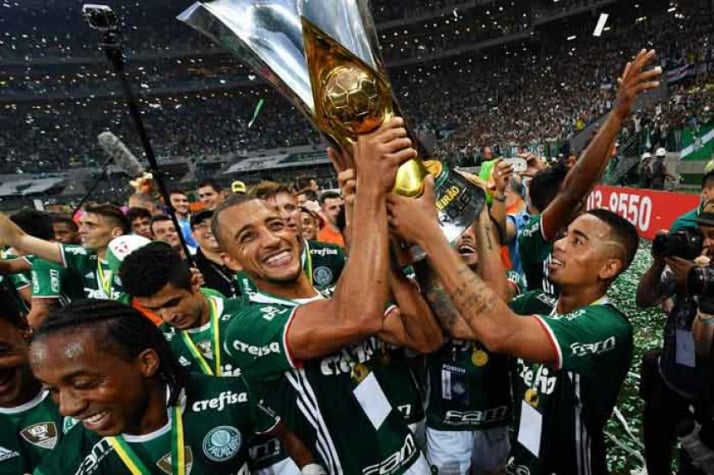 9) Palmeiras (7 títulos): Também com sete títulos, está o Verdão, com Campeonato Brasileiro (2016 e 2018), Copa do Brasil (2012 e 2015), Série B (2003 e 2013) e Campeonato Paulista (2008).