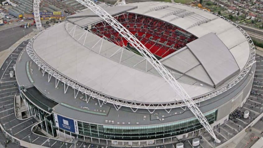 Estádio de Wembley, em Londres, na Inglaterra.