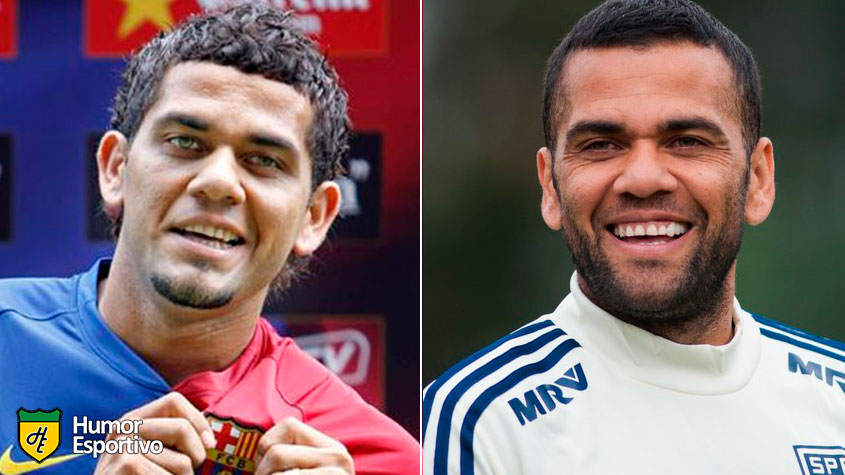 Antes e depois: as mudanças de Daniel Alves