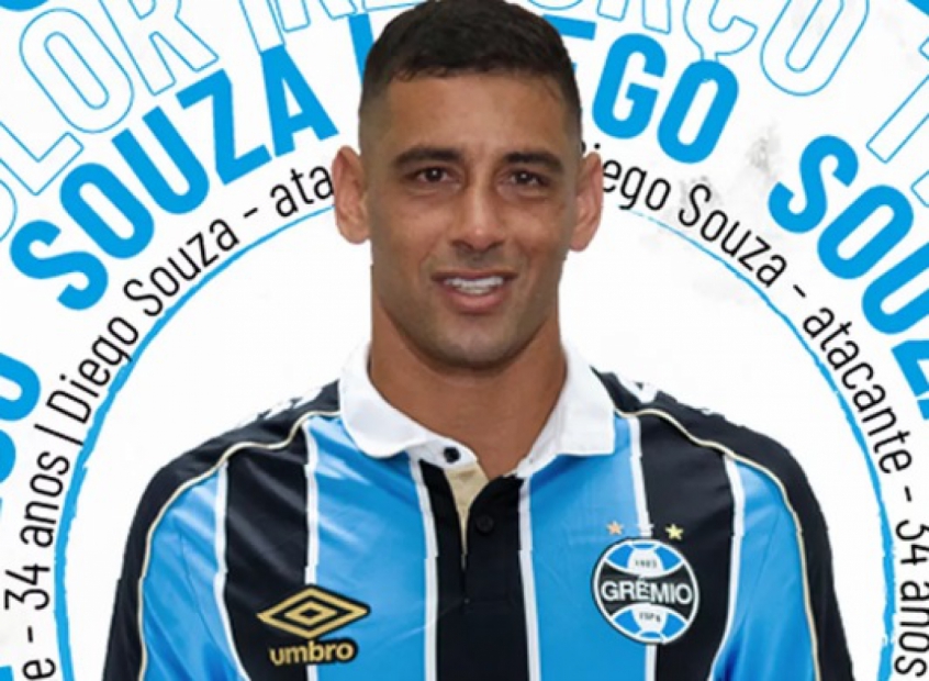 Nesta terça-feira, o Grêmio anunciou o seu sétimo reforço para a temporada 2020. Trata-se do meia-atacante Diego Souza, que estava livre no mercado e acertou o seu retorno ao Tricolor.