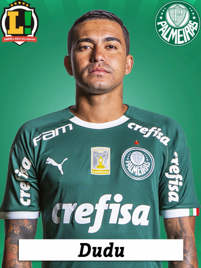 Dudu - 7,5 - O atacante era a principal válvula de escape do time na partida e conseguiu criar boas jogadas nas pontas. Deu uma linda assistência para William marcar o quarto gol do Palmeiras. 