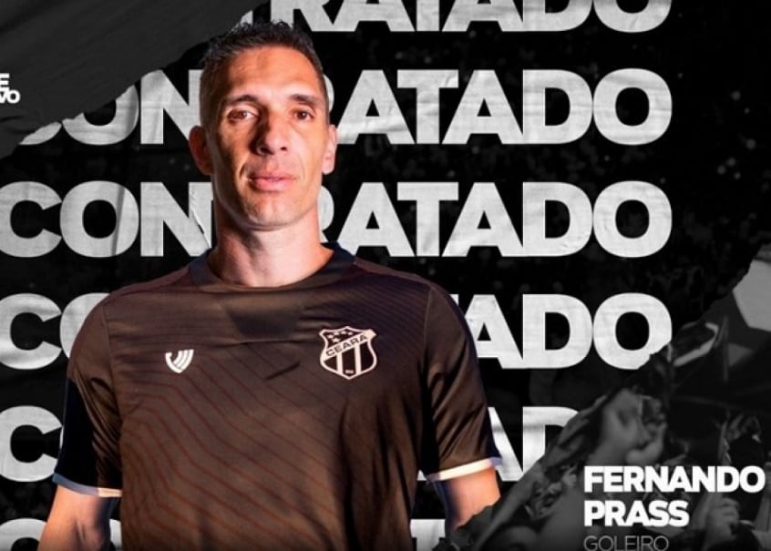 O goleiro Fernando Prass, que saiu do Palmeiras, foi anunciado pelo Ceará. No Verdão, ele foi bicampeão brasileiro e campeão da Copa do Brasil.