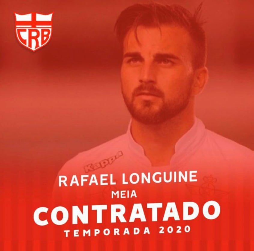 O CRB anunciou a chegada de Rafael Longuine, meia que pertence ao Santos, por empréstimo de uma temporada. O jogador não fazia parte dos planos da comissão técnica comandada por Jesualdo Ferreira no Peixe.