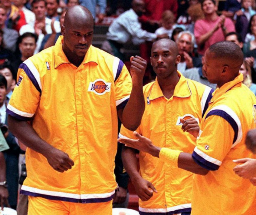 Não existiu uma dupla tão dominante como Kobe e Shaquille O´Neal nos Lakers. Juntos, os dois conquistaram três títulos da NBA, em 2000, 2001 e 2002, pela equipe de Los Angeles..