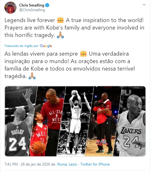 Veja como as celebridades estão homenageando Kobe Bryant através