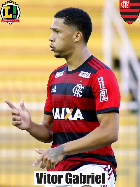 Vitor Gabriel - 5,0 - Teve grande chance para fazer o segundo gol do Flamengo, mas errou cabeçada na pequena área.