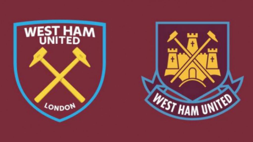 West Ham - O londrino West Ham trocou de escudo na temporada 2016-17 para celebrar sua mudança de estádio - passou a jogar no Olímpico, construído para os Jogos de 2012. O novo emblema (esquerda) ficou mais simples.