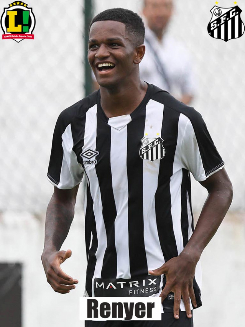 Renyer - 6 - Nova esperança do Santos, fez sua estreia entre os profissionais procurando o jogo, mas o pouco tempo em campo não deixou que mostrasse muito serviço.