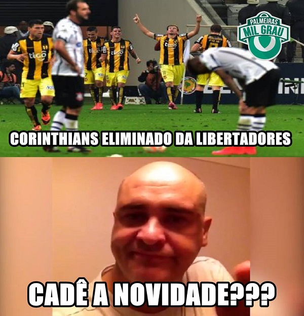 Corinthians x Guarani-PAR - Oitavas de final da Copa Libertadores de 2015 (13/05/2015). Depois de derrota no Paraguai por 2 a 0, o Corinthians não conseguiu reverter o resultado na Arena e ficou apenas no empate por 2 a 2. Segunda eliminação alvinegra na Arena em menos de um mês