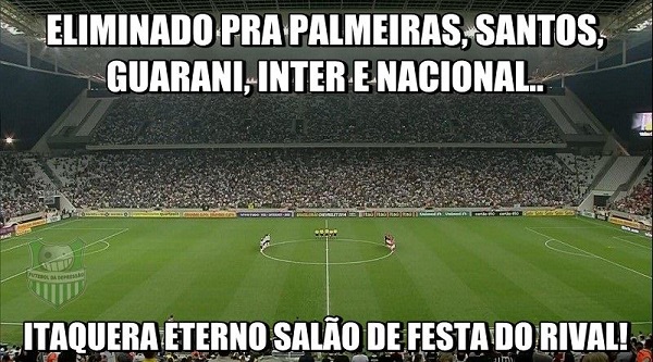 Corinthians x Internacional - Quarta rodada da Copa do Brasil de 2017 (20/04/2017). Mais uma disputa por pênaltis após empate por 0 a 0. Maycon, Marquinhos Gabriel e Guilherme Arana desperdiçaram as cobranças e o Colorado fez a festa na Arena