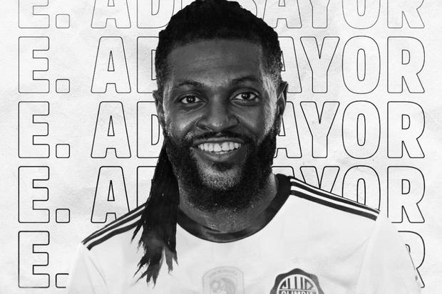 Na oitava colocação, está o atacante togolês Emanuel Adebayor, de 35 anos, que já jogou no Monaco, Arsenal, Manchester City, Real Madrid e Tottenham. O Olímpia, do Paraguai, surpreendeu e anunciou a contratação do veterano matador.  O vínculo tem duração de uma temporada.