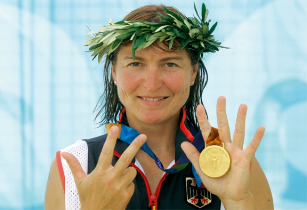 6º - Birgit Fischer - Nação: Alemanha - Modalidade: Canoagem - Ouro: 8 | Prata: 4 | Bronze: 0 | TOTAL: 12