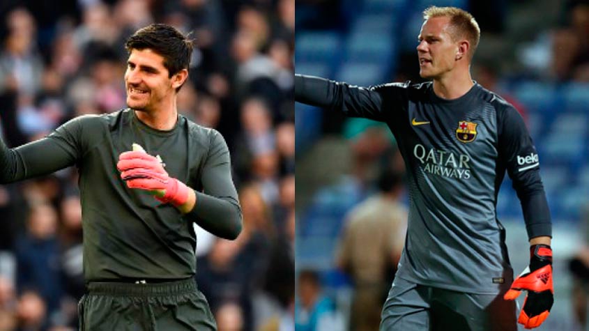 No gol, Ter Stegen leva grande vantagem sobre Courtois. O alemão custa 90 milhões de euros (R$ 444,6 milhões) contra 55 milhões de euros do arqueiro belga (R$ 271,7 milhões).