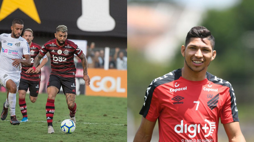 Por fim, o jogo deste domingo! O Flamengo conta com nomes como Gabriel Barbosa, Bruno Henrique e Arrascaeta, enquanto o Athletico-PR tem Adriano, Marquinhos Gabriel e Rony.