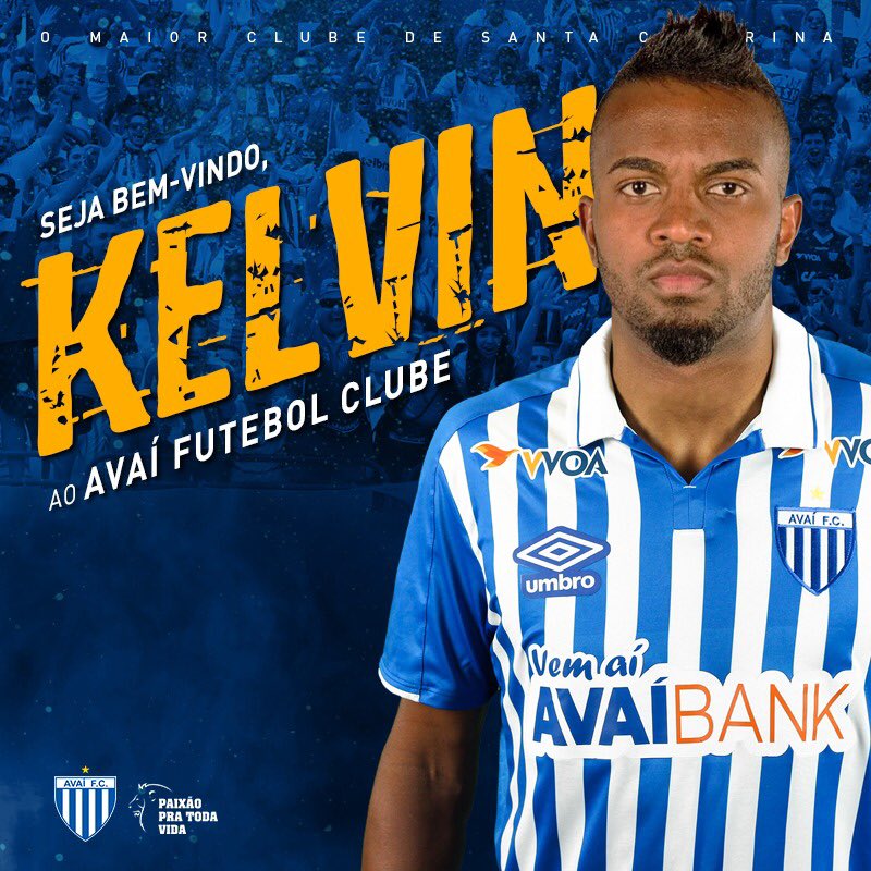 Kelvin, atacante ex-Palmeiras e Vasco, acertou com o Avaí e chegará com vínculo até o final do ano em Florianópolis. Ele foi pedido do treinador português Augusto Inácio.