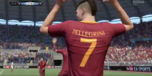A Roma anunciou o meia Pellegrini de uma forma inusitada. Em um vídeo publicado nas redes sociais, o jogador aparece jogando 'Fifa' e faz um gol com o seu jogador virtual.  
