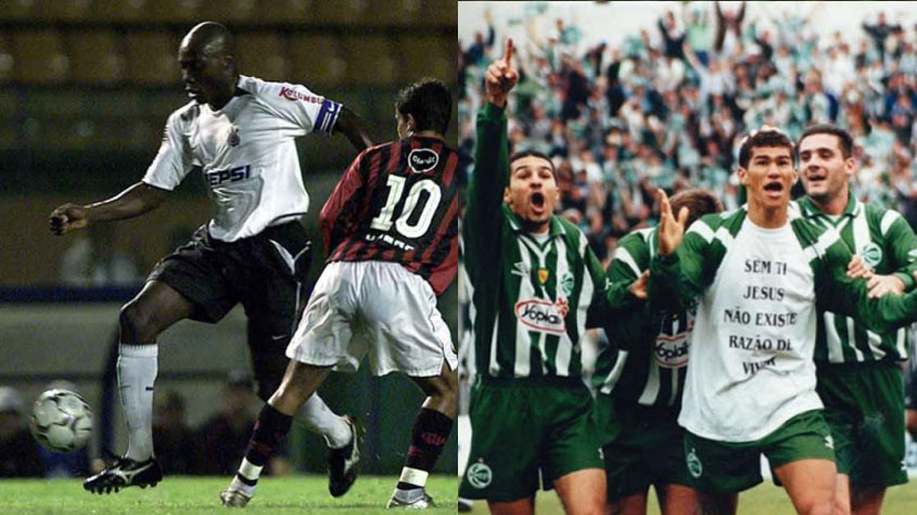 Em 2000, a Supercopa teria o Corinthians, campeão do Brasileiro de 99, e o Juventude, que levou a Copa do Brasil de 1999. De um lado do campo, Luizão, Rincón e Vampeta, do outro, Capone, Flávio Campos e Márcio Mixirica. 
