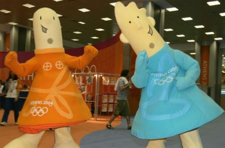 Olimpíadas de Athena (GRE) - Ano: 2004 - Mascote: Os irmãos Phevos e Athena