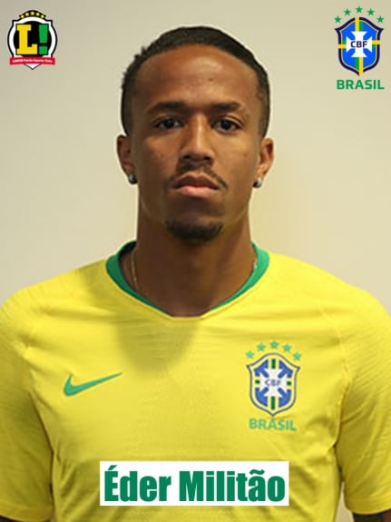 Éder Militão - 7,5 - Em ótimo cabeceio, marcou o primeiro gol do Brasil. Teve mais trabalho no segundo tempo, mas foi muito bem e levou a melhor na maioria dos combates. 