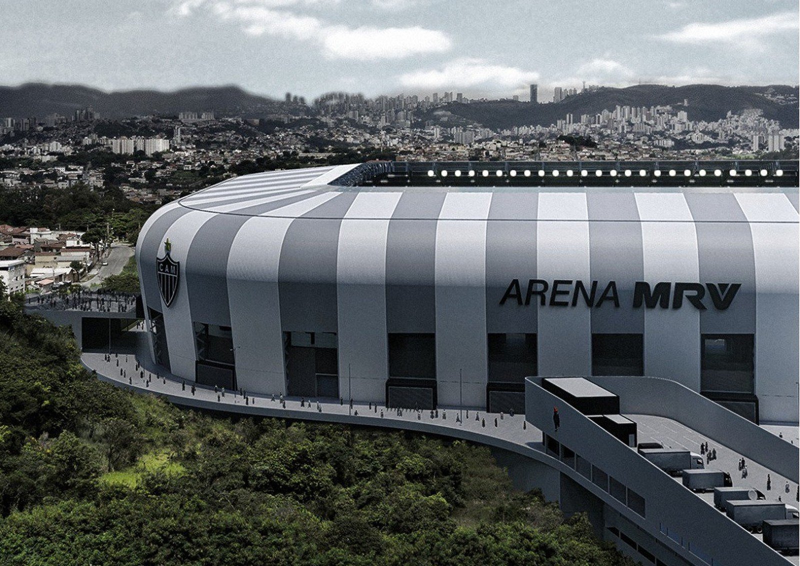Arena terá as cores do Atlético.