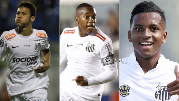 Santos - O Santos tem um ataque fortíssimo, com Neymar e Robinho. O Peixe com jogadores da base temRafael Cabral (Reading); Daniel Guedes (Goiás), Marcelo (Lyon), Lucas Veríssimo (Santos) e Emerson Palmieri (Chelsea); Thiago Maia (Flamengo), Ganso (Fluminense) e Diego (Flamengo); Robinho (Istanbul), Neymar (PSG) e Rodrygo (Real Madrid) 