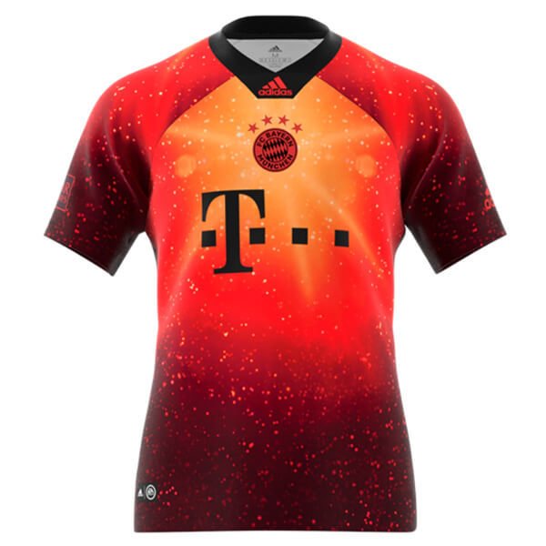 No Bayern, a coleção especial da EA ficou marcada pela camisa em tom explosivo, que mostra a supremacia do clube no futebol alemão. 