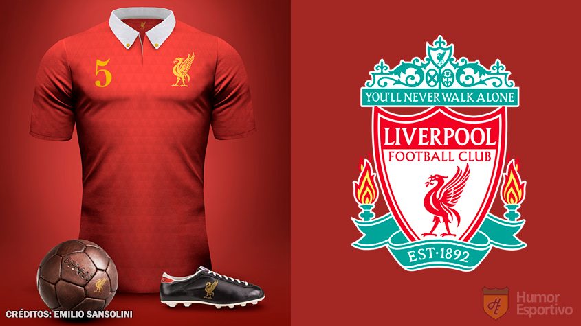Camisas clássicas do futebol: Liverpool.