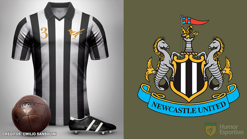 Camisas clássicas do futebol: Newcastle United.