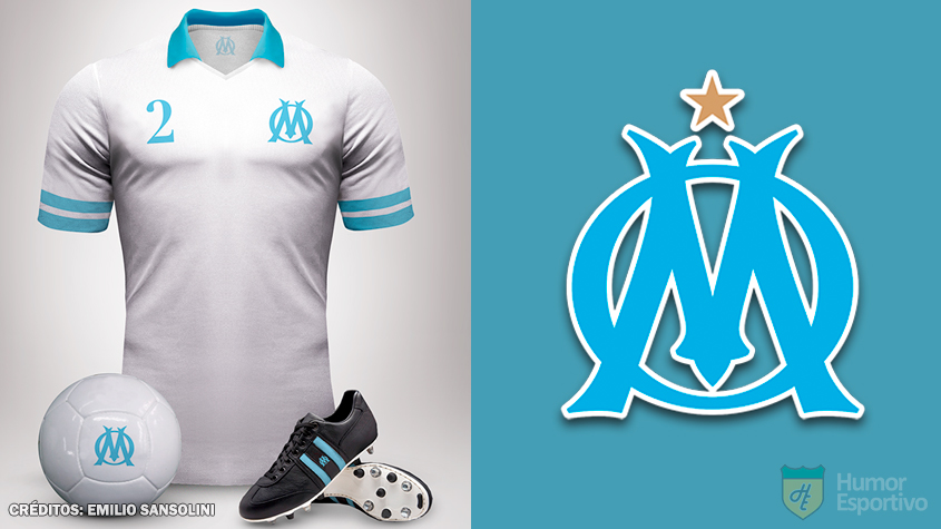 Camisas clássicas do futebol: Olympique de Marseille.