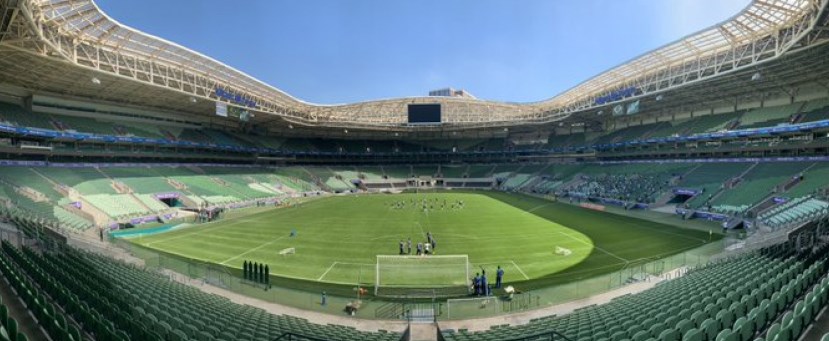 Estádio do Palmeiras como mandante: Allianz Parque.