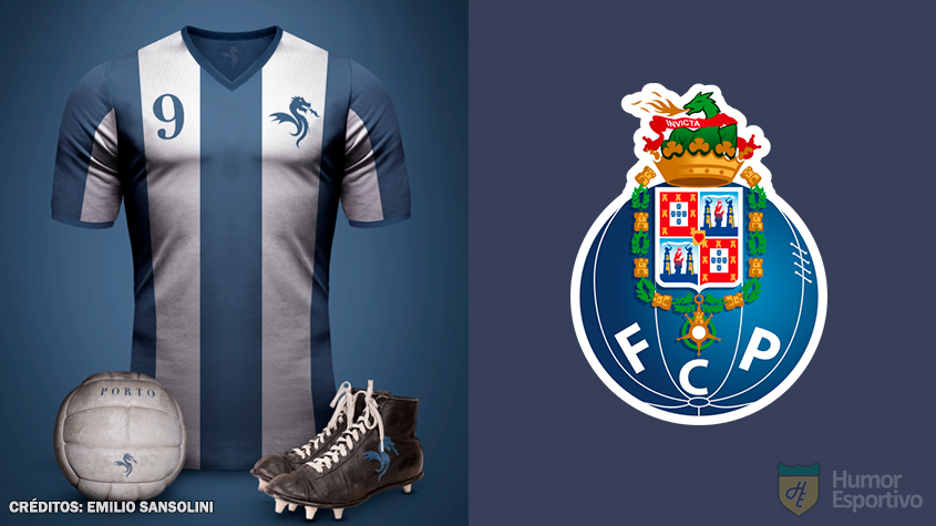 Camisas clássicas do futebol: Porto.