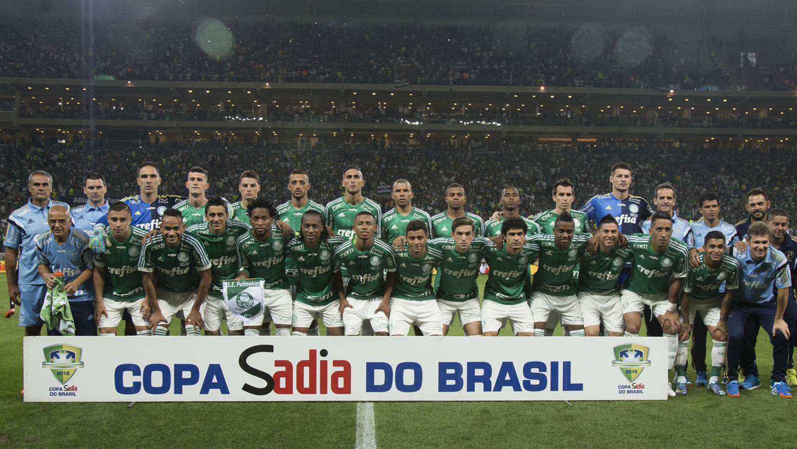 Jogo de ida da final de 2015: Santos 1 x 0 Palmeiras - Na volta, o Palmeiras venceu por 2 a 1 e foi campeão.