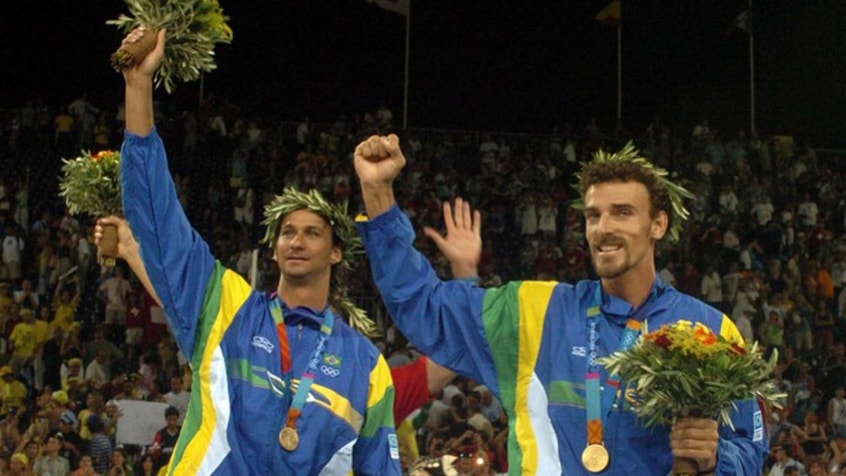 Emanuel Rego e Ricardo Alex Santos - Vôlei de praia - Atenas 2004