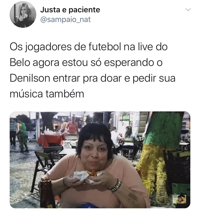 Belo e Denílson protagonizam memes durante live do cantor