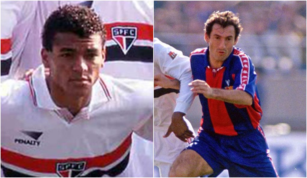 CAFU x BEGIRISTAIN - Aos 22 anos, Cafu atuava praticamente como um atacante pelo lado direito e infernizava seus marcadores. O espanhol, aos 28 anos, ficava mais pelo lado esquerdo e se movimentava frequentemente. Era peça importante do carrossel de Cruyff.