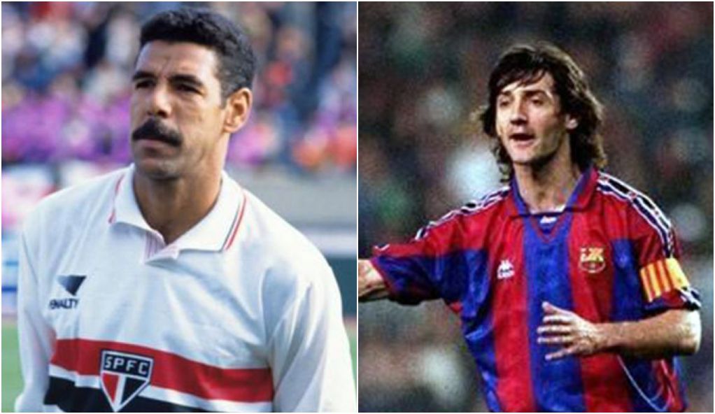 CEREZO x BAKERO - Aos 37 anos, Cerezo era o veterano do Tricolor. No meio de 1992, havia perdido a final da Champions para o próprio Barcelona enquanto defendia a Sampdoria. O espanhol Bakero, que estava com 29 anos, era um dos armadores do Barça e havia superado Cerezo na final europeia.