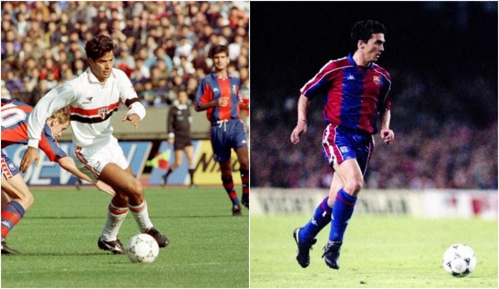 RAÍ  x AMOR - O camisa 10 do São Paulo estava com 27 anos e em pleno auge da carreira, tanto que marcou os dois gols da partida. Guillermo Amor, cria das canteras do Barça, estava com 25 e era um dos meias centrais de Cruyff.