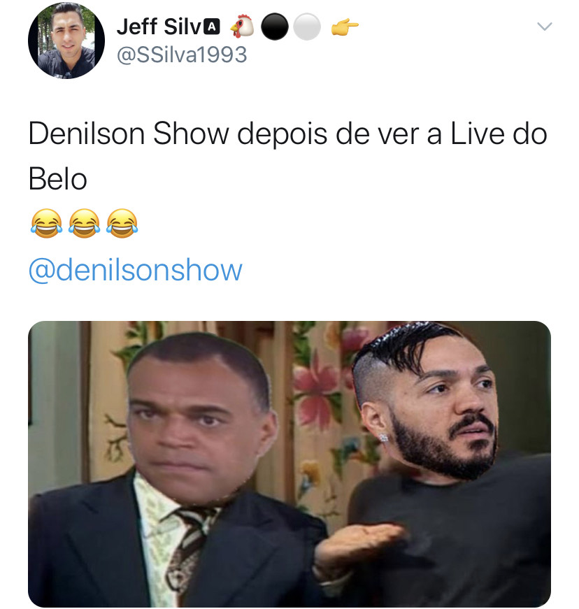 Belo e Denílson protagonizam memes durante live do cantor