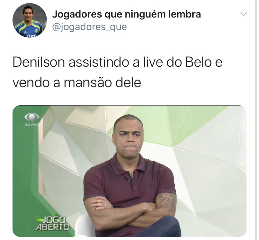 Belo e Denílson protagonizam memes durante live do cantor