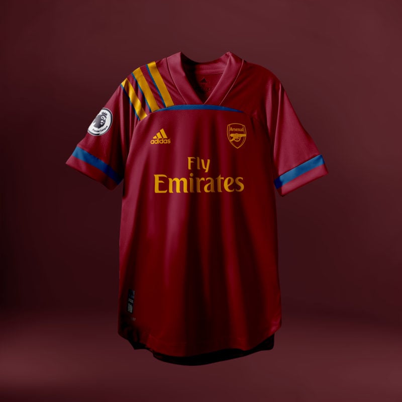 O site Graphic UNTD também criou novas versões para os clubes que já têm contrato com a Adidas: "nova camisa" do Arsenal