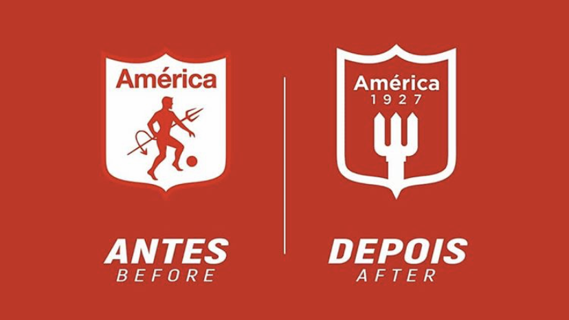 Redesenho de escudos de clubes de futebol: América de Cali