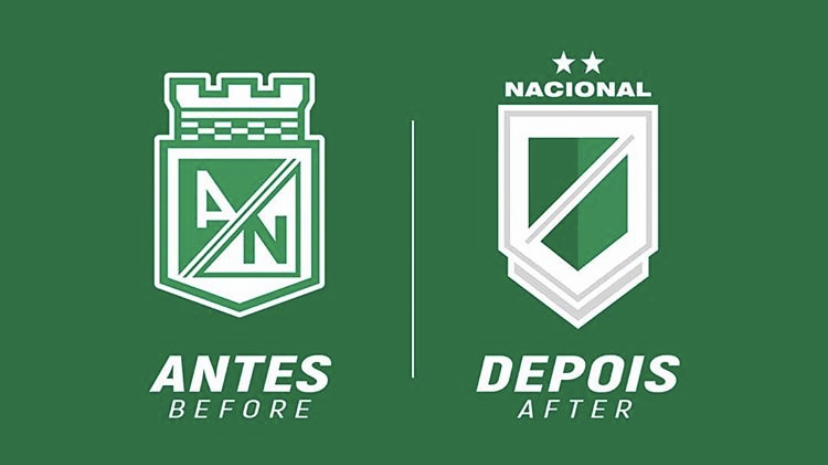Redesenho de escudos de clubes de futebol: Atletico Nacional