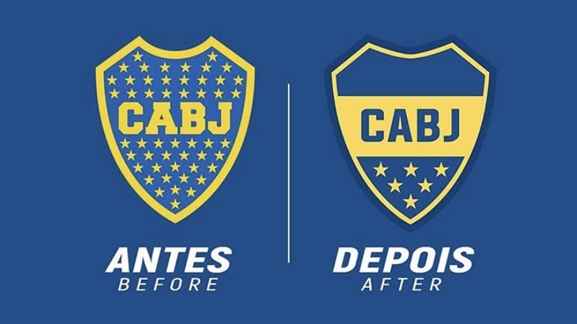 Redesenho de escudos de clubes de futebol: Boca Juniors