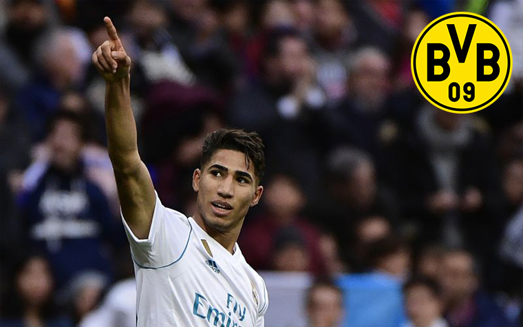 Hakimi. Posição: Lateral direito. Idade: 21 anos. Clube atual: Real Madrid. Clube interessado: Dortmund.