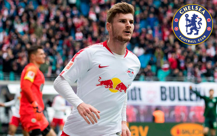 Timo Werner. Posição: Atacante. Idade: 24 anos. Clube atual: RB Leipzig. Clube interessado: Chelsea.