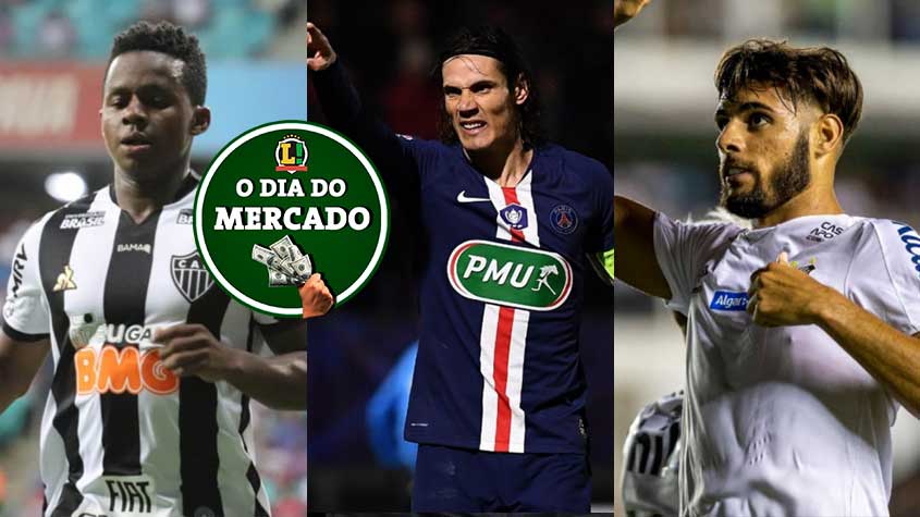 O mercado de transferências do futebol foi agitado nesta quinta-feira. Alexandre Mattos falou sobre o futuro de Cazares, que tem contrato com o Atlético-MG até o fim de 2020, enquanto a mãe de Cavani fez revelações sobre qual é o desejo do filho para a sequência da sua carreira. E, enquanto uma joia do Bayer Leverkusen é disputada por diversos clubes europeus, uma promessa do Santos está perto de renovar com o clube. Veja tudo o que rolou nesta quinta!